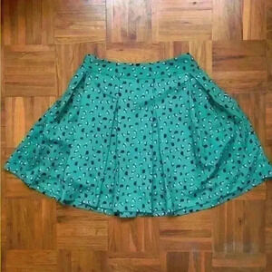 COLLECTIVE CONCETS #pleatedskirt #lighttealskirt #birdskirt women XS